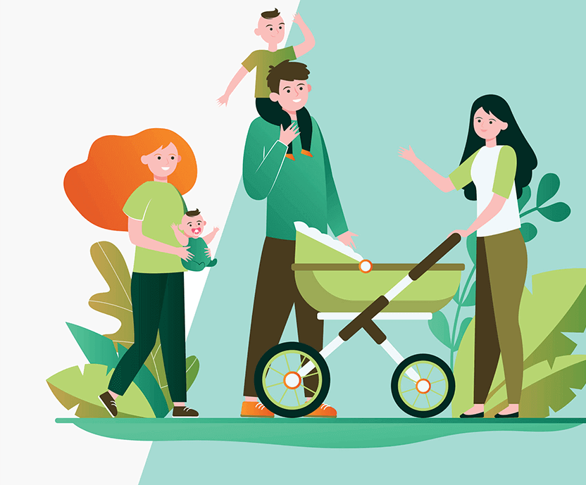 The Happy Minds Hub illustration